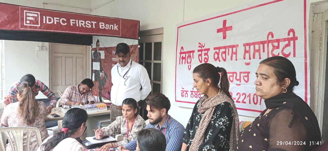 Free medical and blood test camp organized at Red Cross office